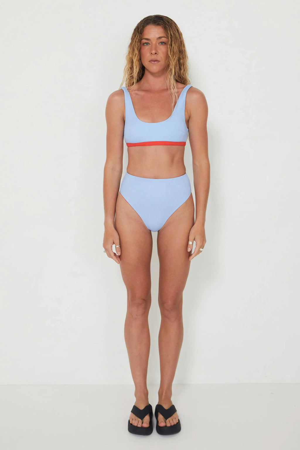 Drifter 2.0 Reversible Swim Bottoms - Baby Blue + Chilli Red