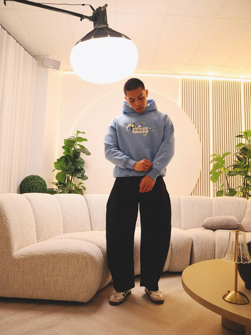 Blue / Yellow & White Blossom //// Hoodie