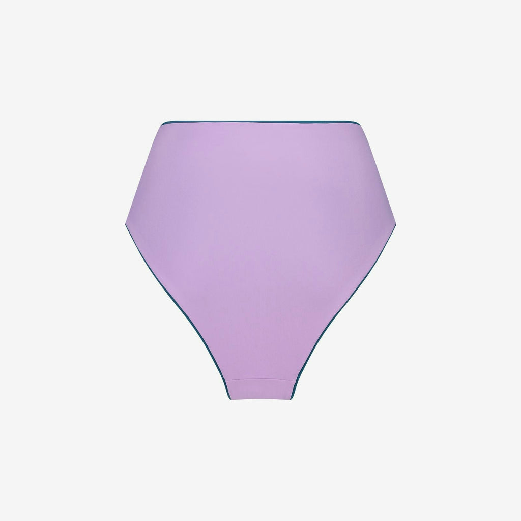High Waist Bottom Reversible ― Teal / Purple