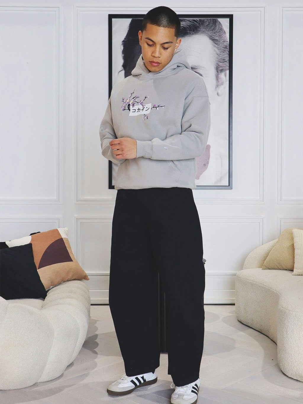 Barrel Leg Pants - Black
