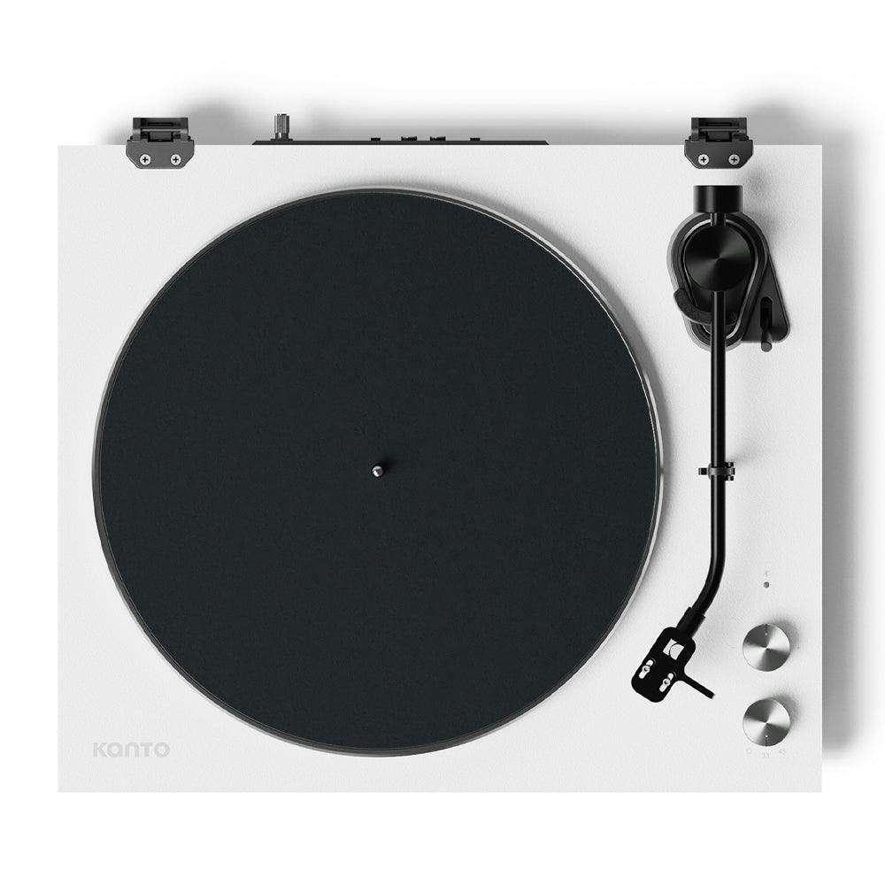 Kanto OBI3 Turntable with Bluetooth 5.3, Preamp, and Pitch Control - Matte White