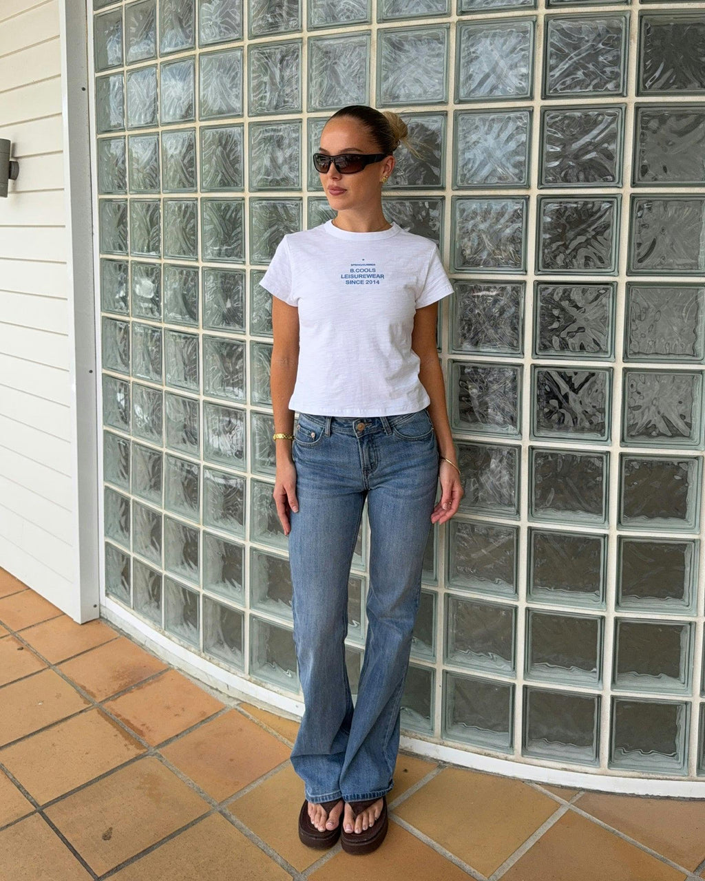 palazzo baby t-shirt white
