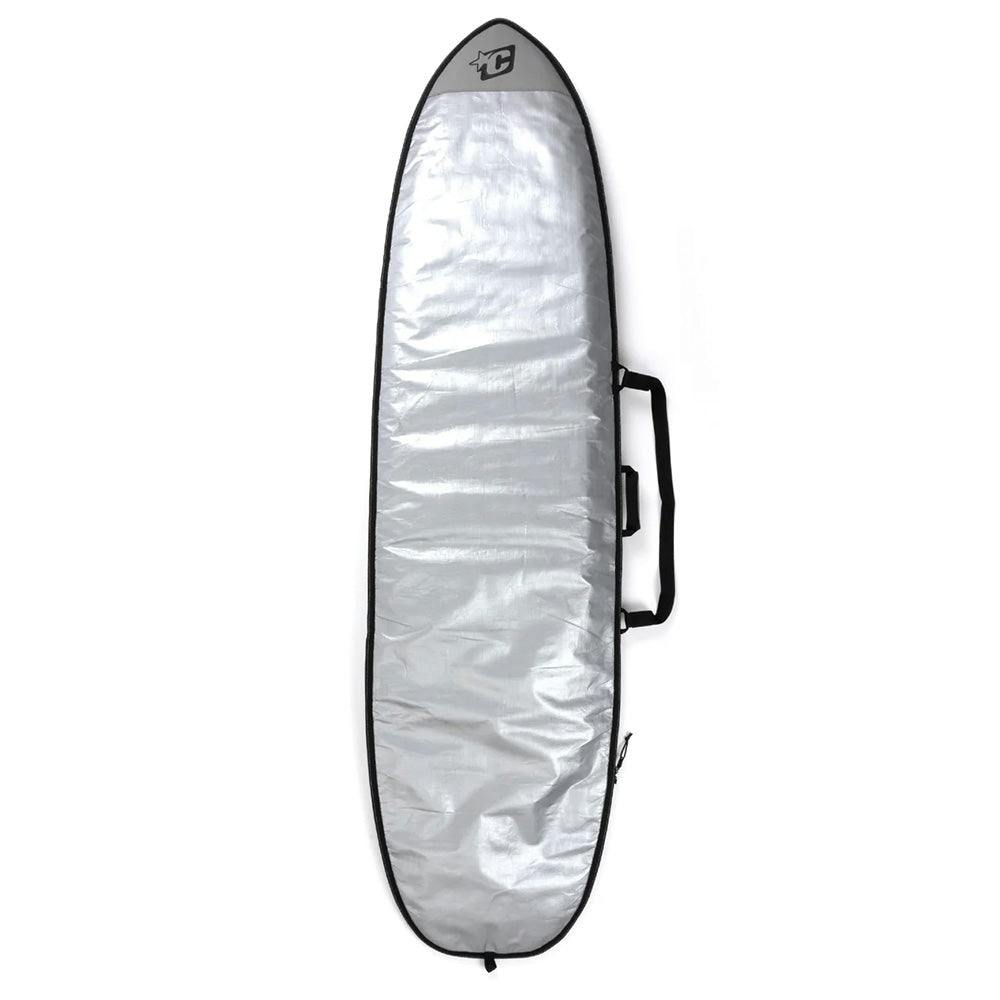 Fish Icon - Silver Black SurfBoard Cover