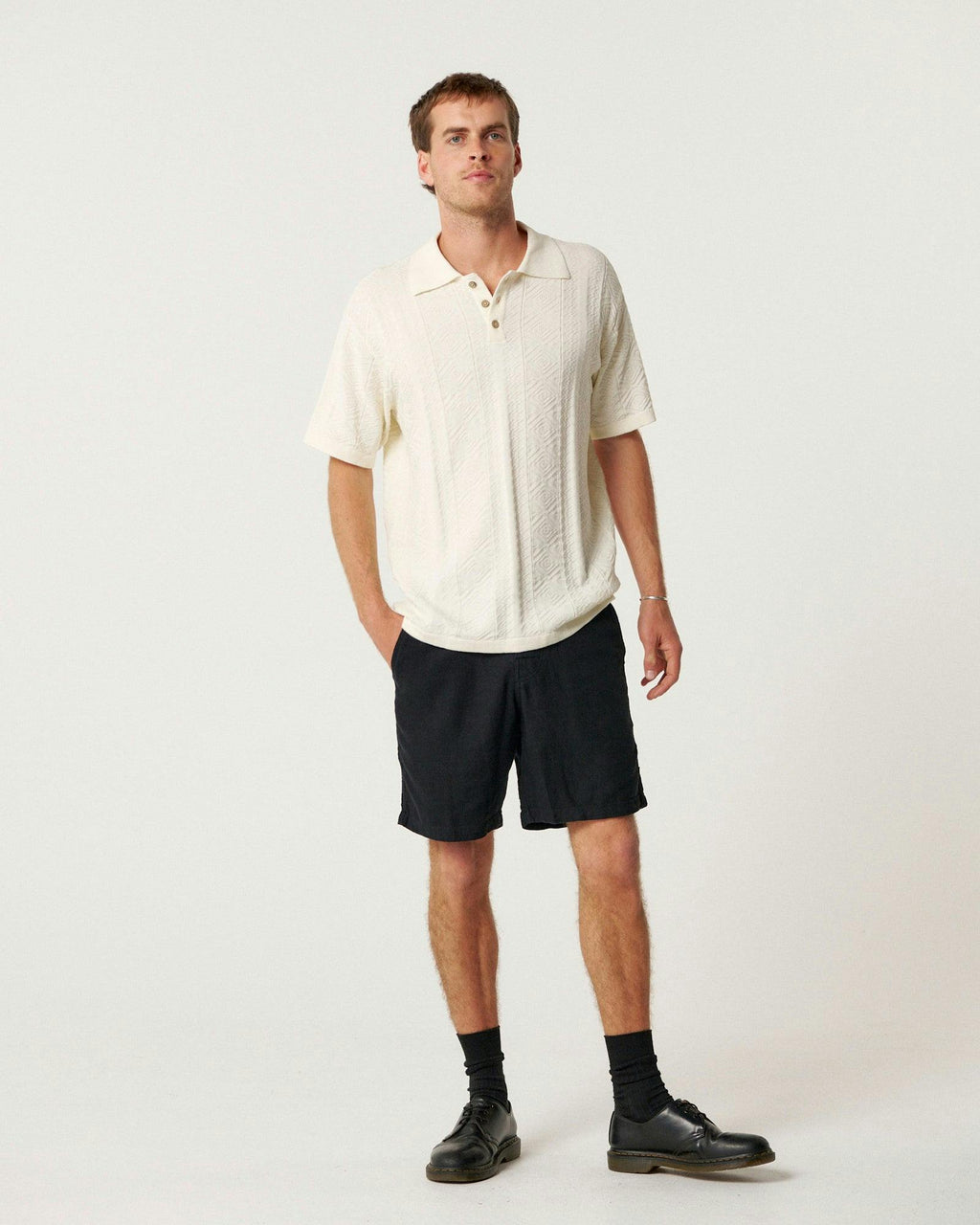 Trader Knit Polo - Ecru
