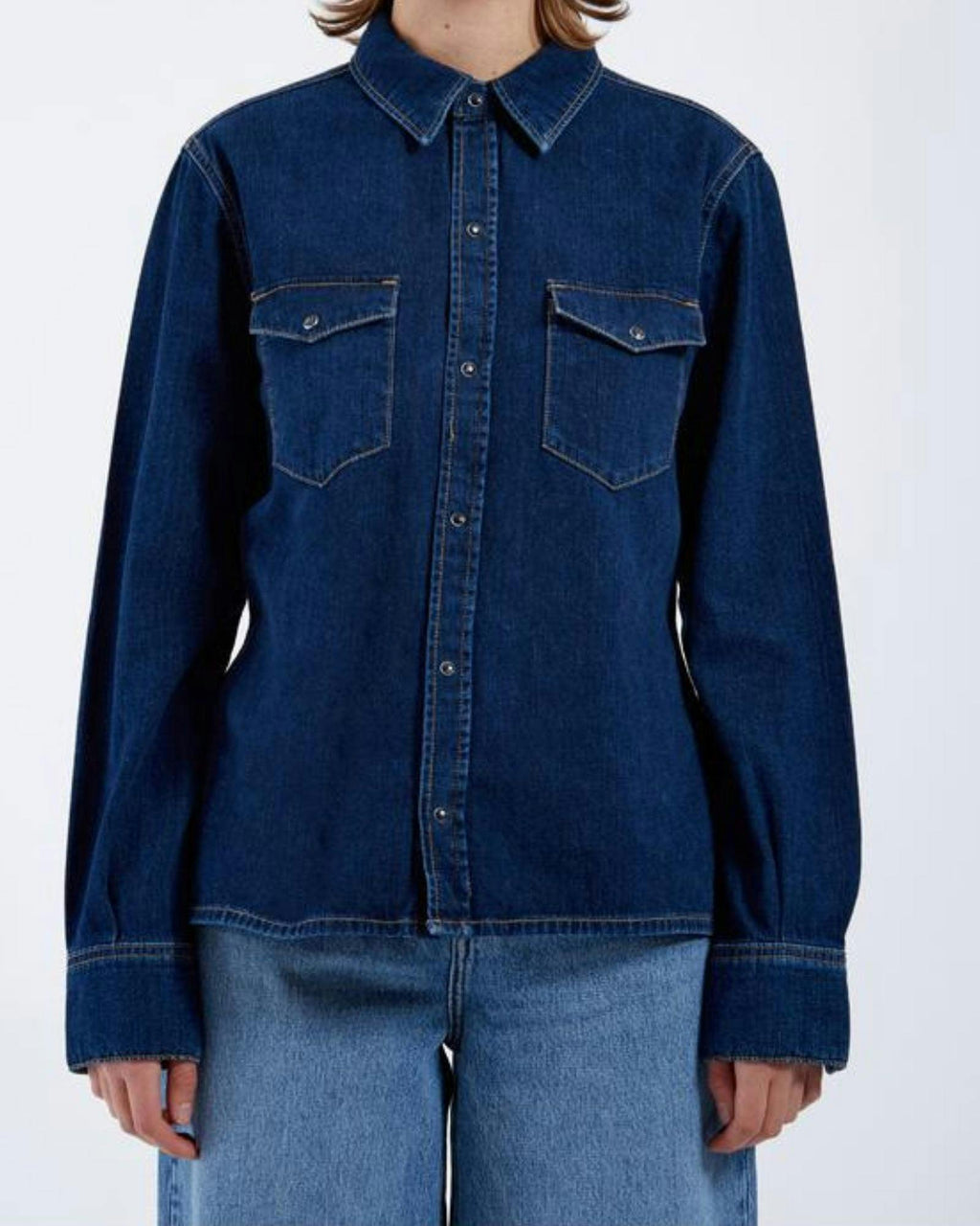Sukie Denim Shirt - Dark Retro