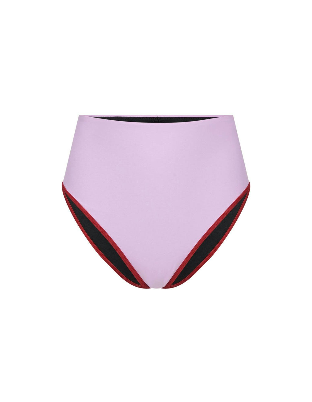 Bikini Bottom High Waist ― Lilac / Red