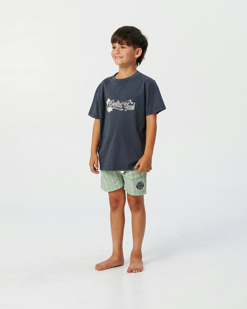 Feelin Fine Tee - Worker Blue