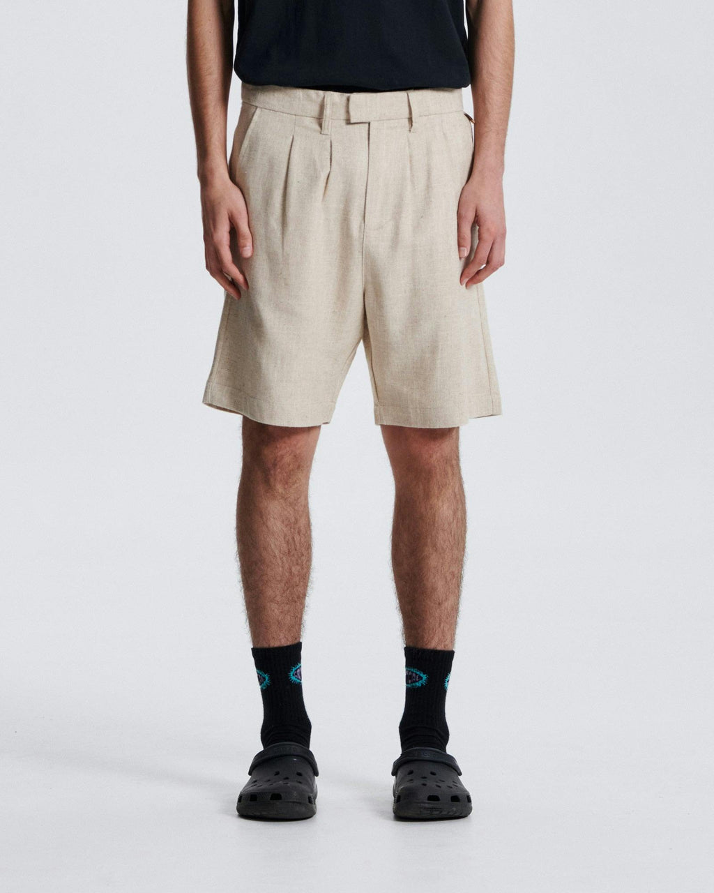 Harro Linen Pleat Short - Ecru
