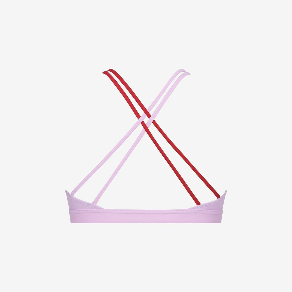 Bikini Top Cross ― Lilac / Red