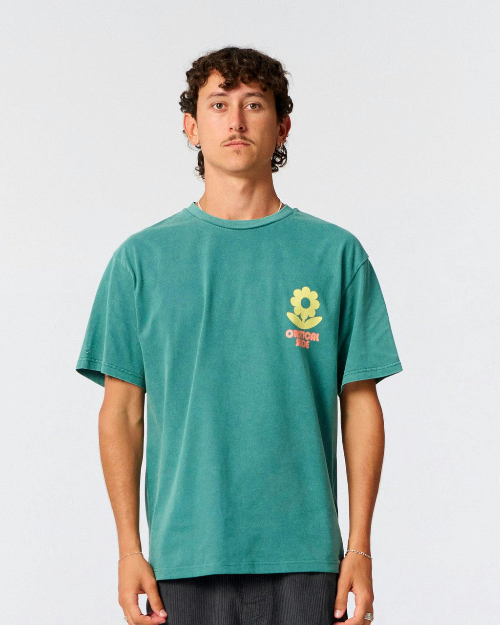 Sunflower Tee - Dusty Green