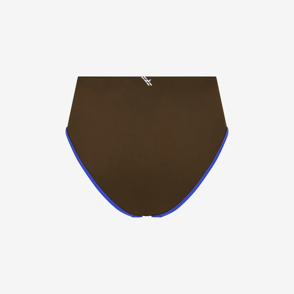 Bikini Bottom High Waist ― Coffee / Blue
