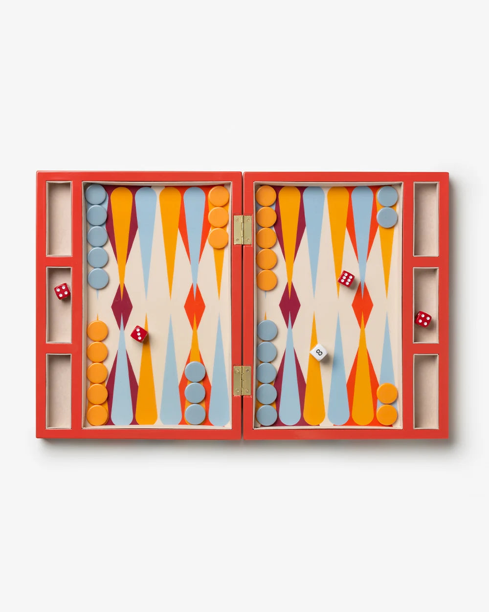 Printworks Lacquered Backgammon-Red