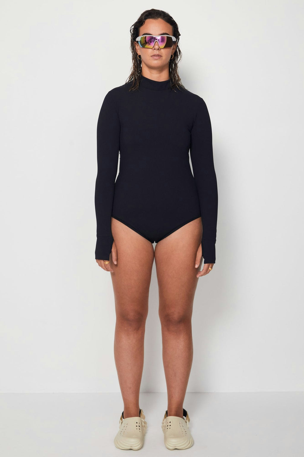 Turtleneck Surfsuit - Black Rib