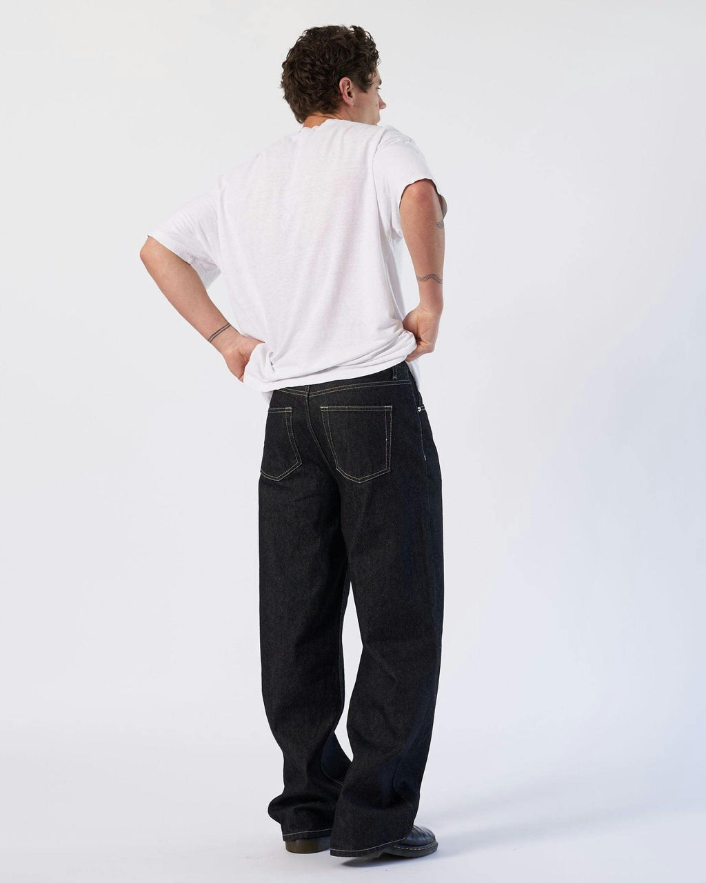Cormac Baggy Jeans - Black Rinse Contrast
