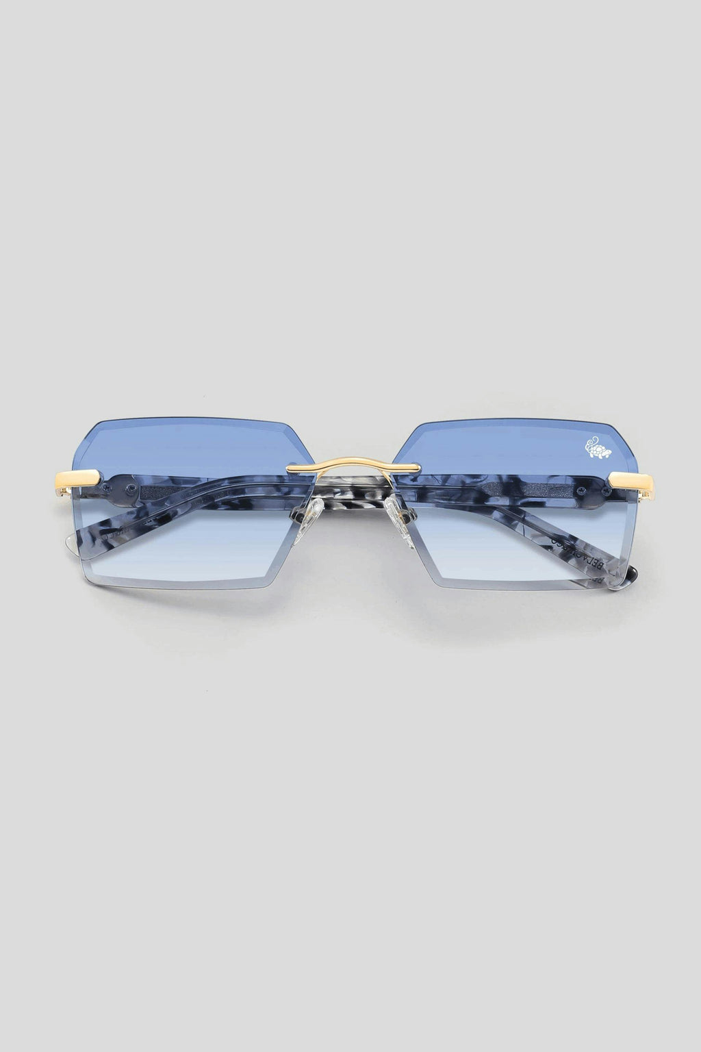 Kennedy White Marble Gold | Blue