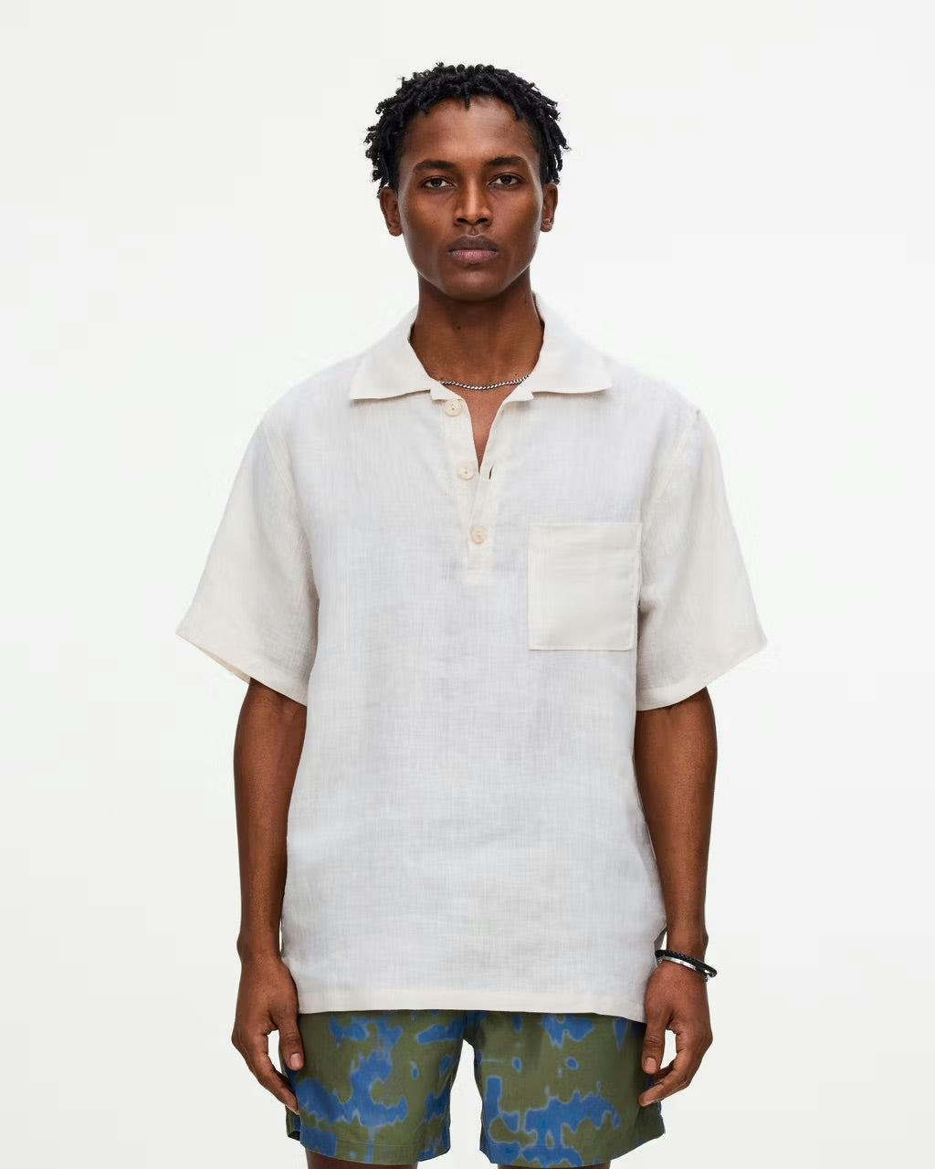 OAS Beige Girona Linen Shirt