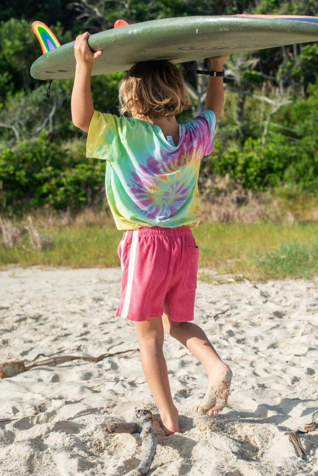 Mini Terry Towelling Shorts Strawberry