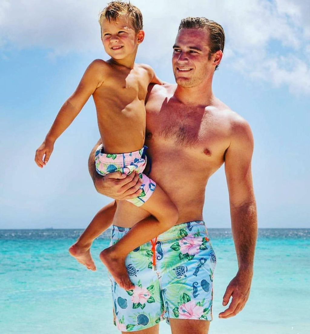 Fiji Swim Shorts Celeste