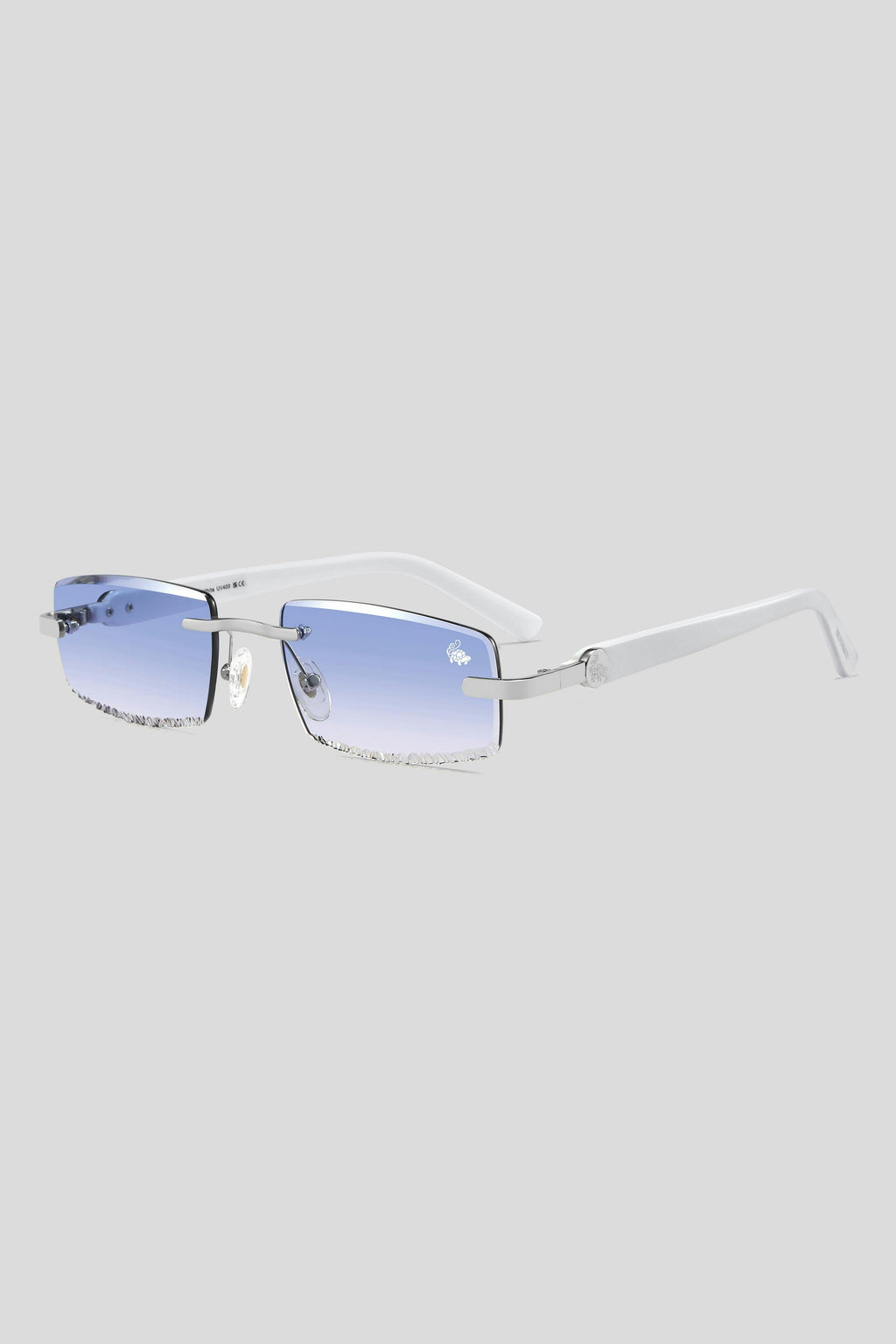 Diamond Cut Mabel Blue Silver | White