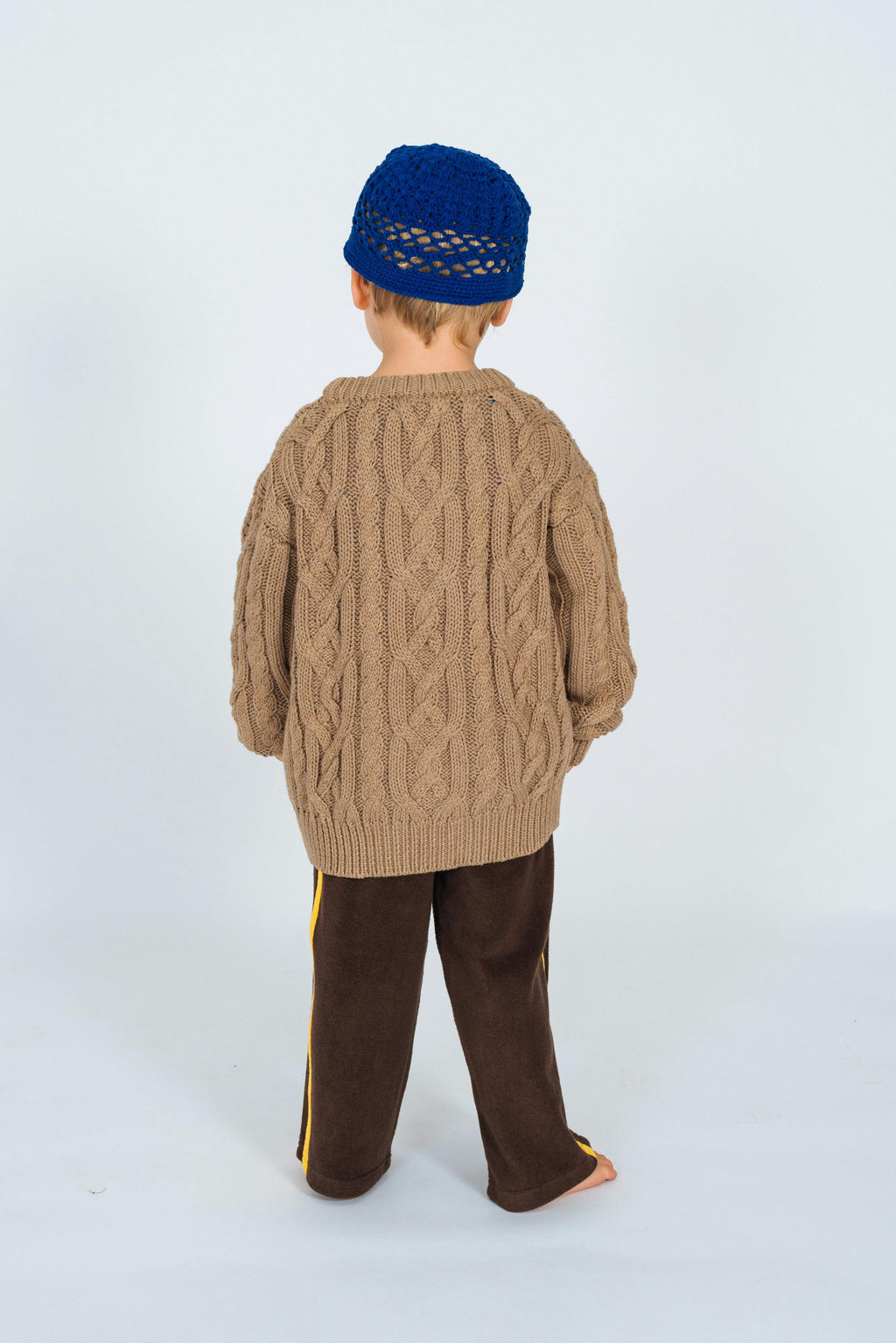 Kids Cable Knit in Mocha