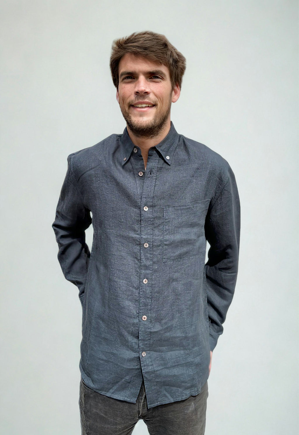 Linen Shirt Navy