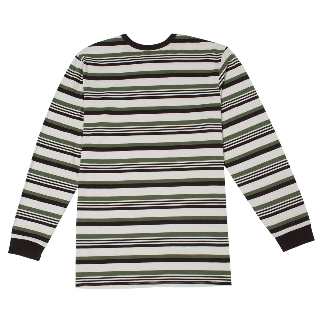 OLD SCHOOL VINTAGE STRIPED L/S TEE - NATURAL / VINTAGE BLACK / ARMY
