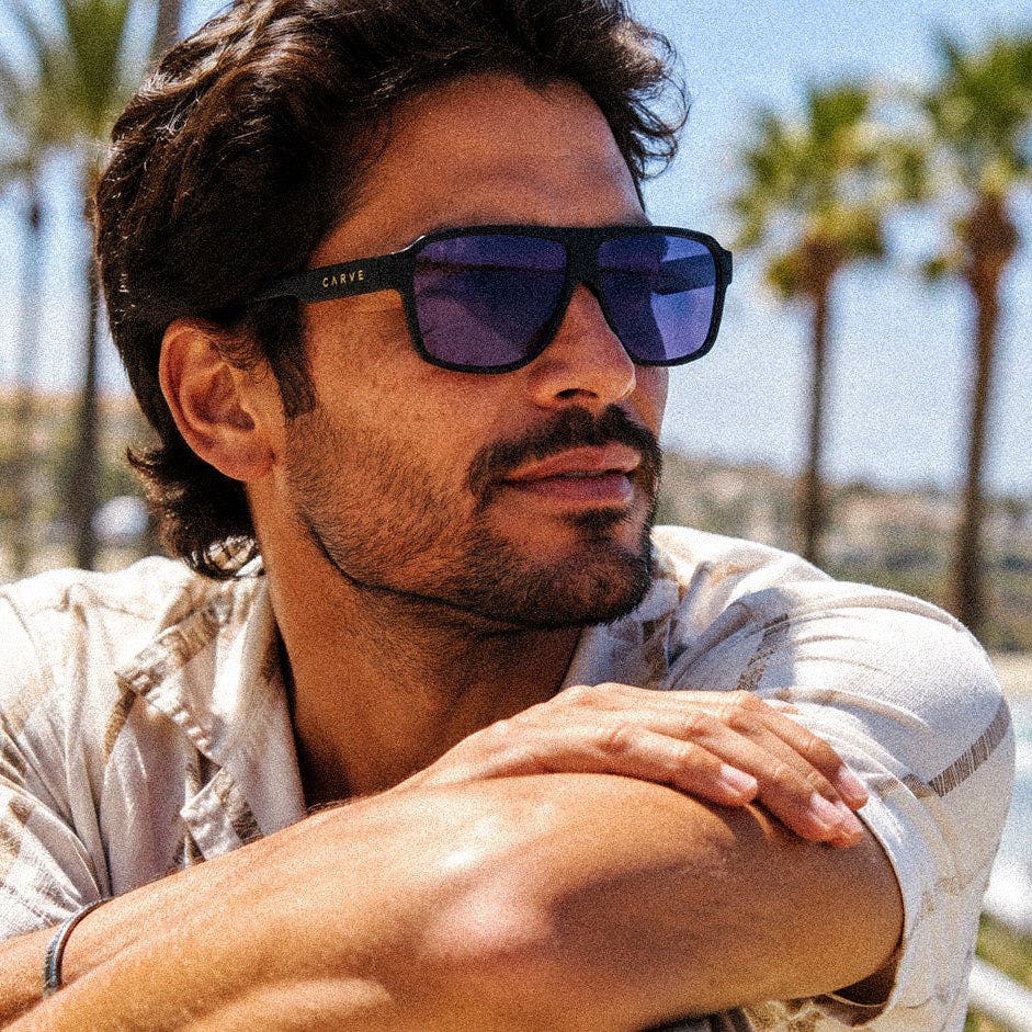RESTLESS SOUL - MATTE BLACK FRAME WITH BLUE LENS