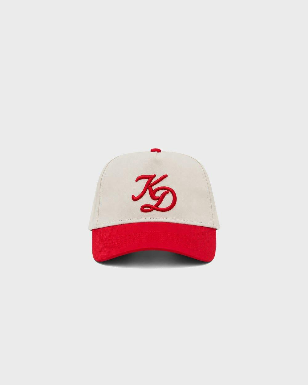 "KD" A-Frame Hat - Red / Cream