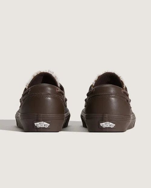 Vans Premium 2-Eyelet Boat Shoe in Pony Hair Dark Brown