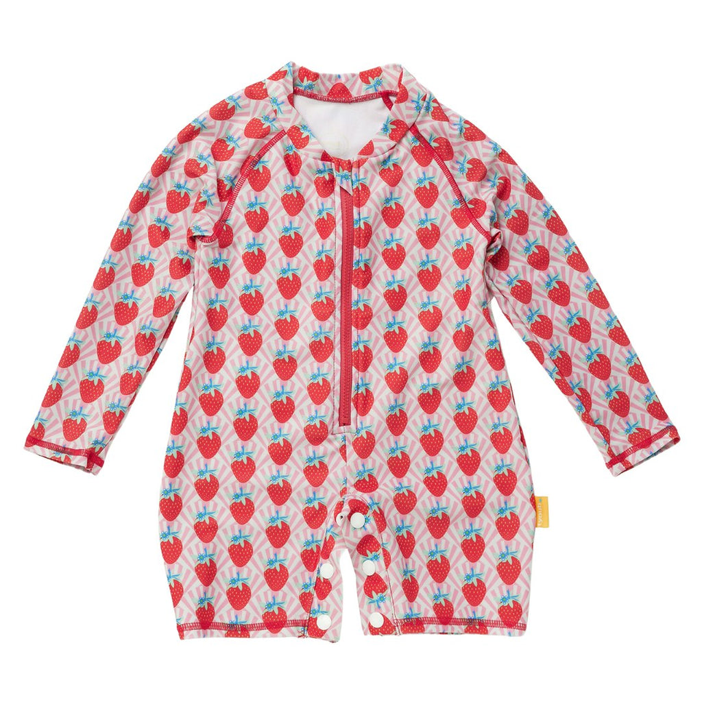 Tyoub Long Sleeve Sunsuit Recycled Strawberry Sundae Kids