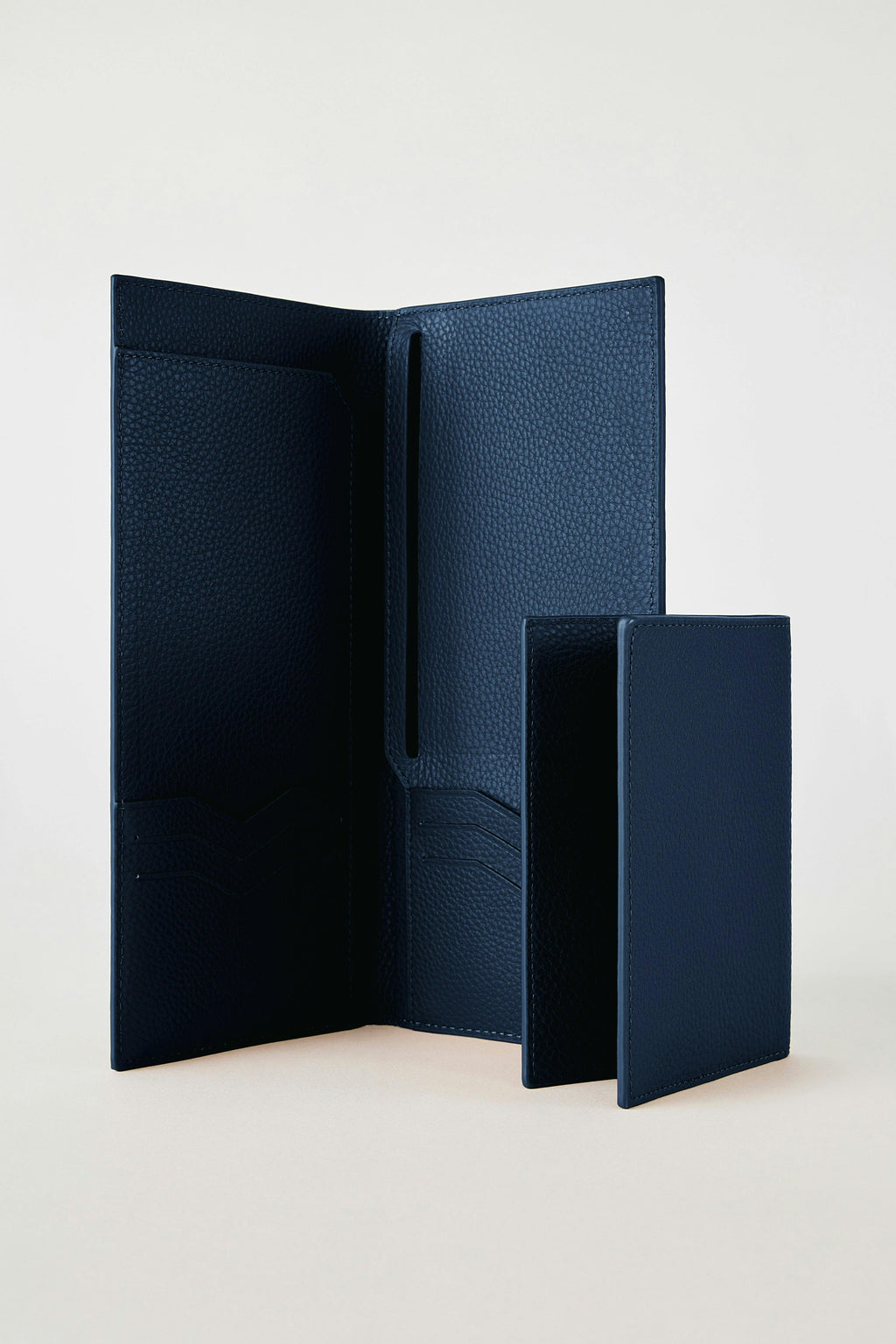 Leather Travel Wallet | Navy