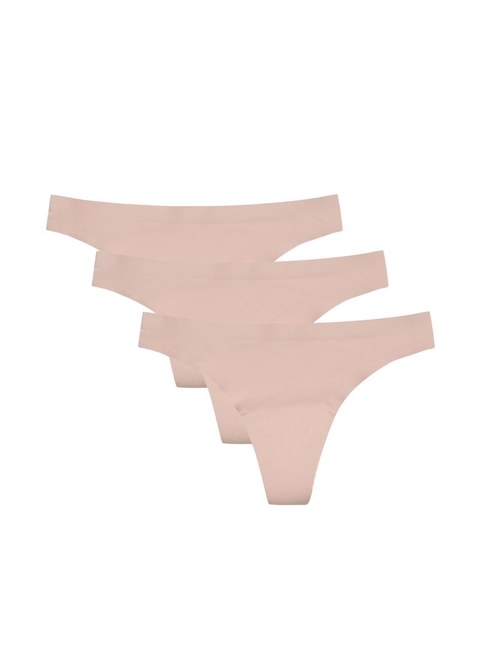 Seamfree Period Underwear Thong Light Absorbency 3Pack Cashew Cashew