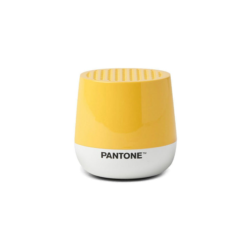 Lexon GIFT Set PANTONE - Includes Mino+ Mini Speaker, Flip Classic Clock, Mina M Lamp, Thykho 3  Speaker - Yellow