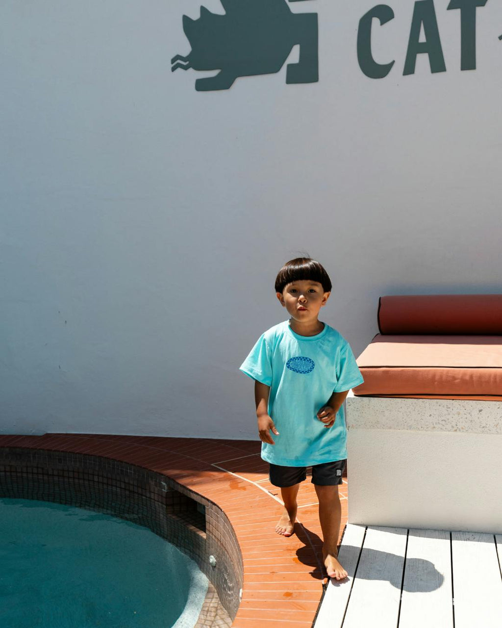 Salty Kids Surf Club Tee (Aqua Blue)