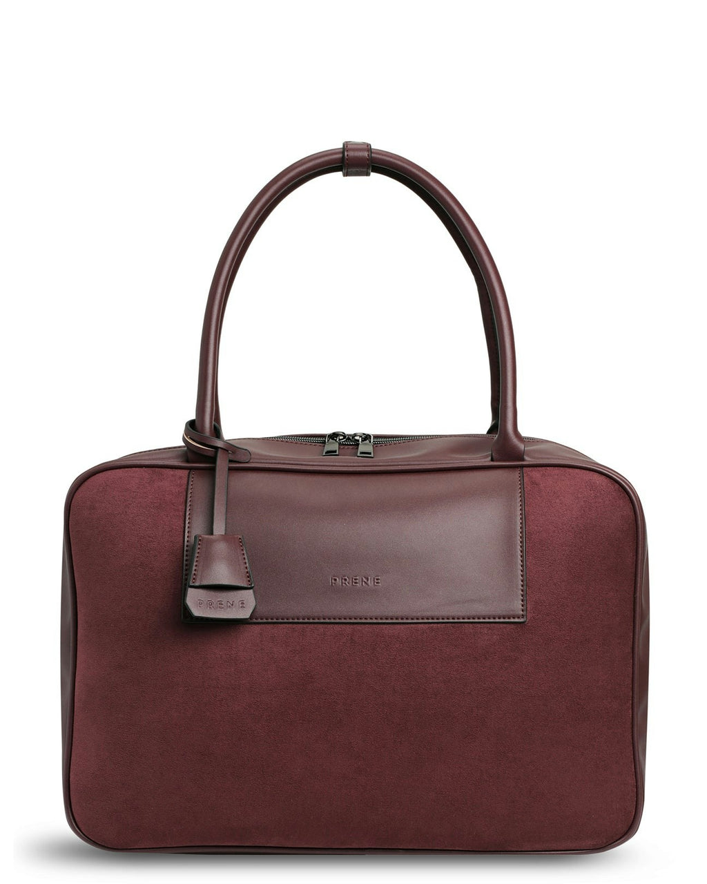 The Harris Bag (BURGUNDY SUEDE) Neoprene Bowler Bag