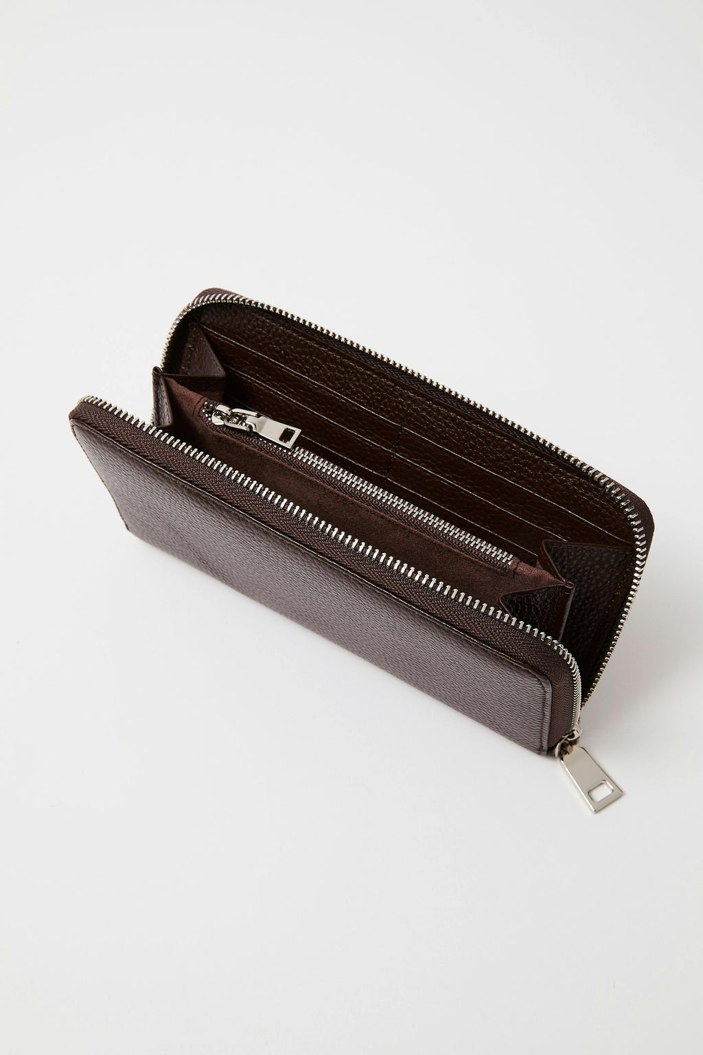 Classic Leather Wallet  | Chocolate Silver