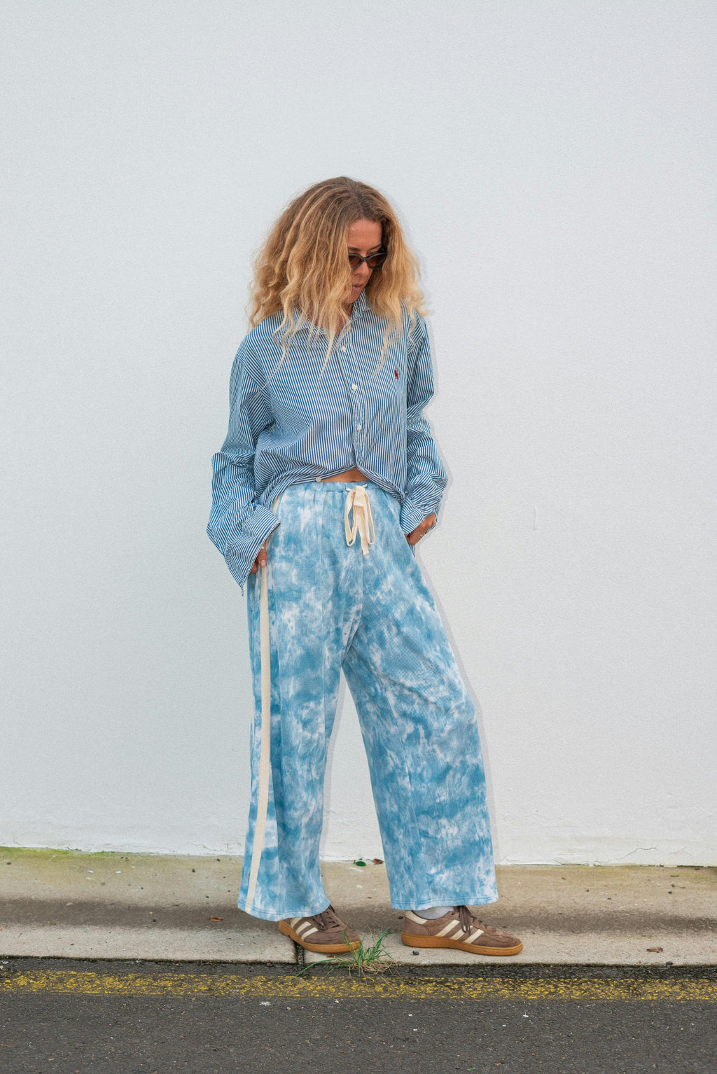 Waffle Lounge Pants in Cloud Tie Dye