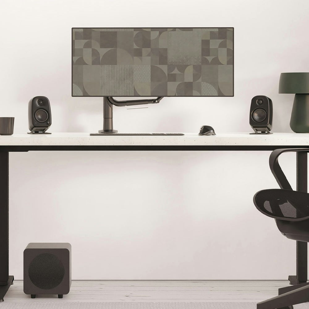 Kanto UKI 100W Desktop Speakers with Bluetooth, USB-C, Headphone out, Cornflower (Matte Blue), Pair