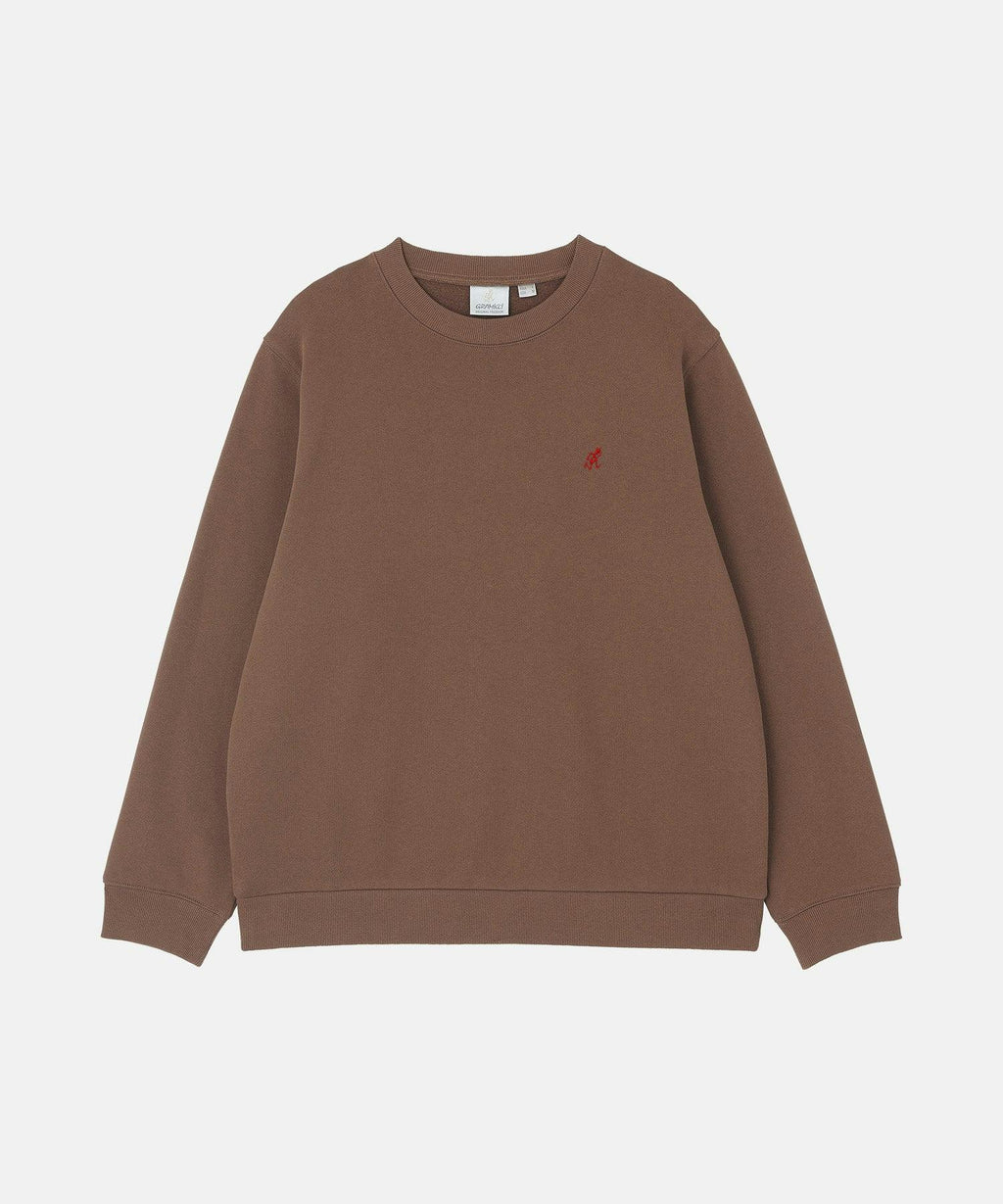 Gramicci One Point Crew Sweatshirt in Brown