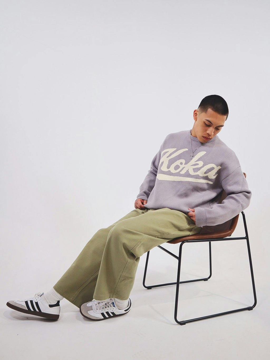 Barrel Leg Pants - Army Green
