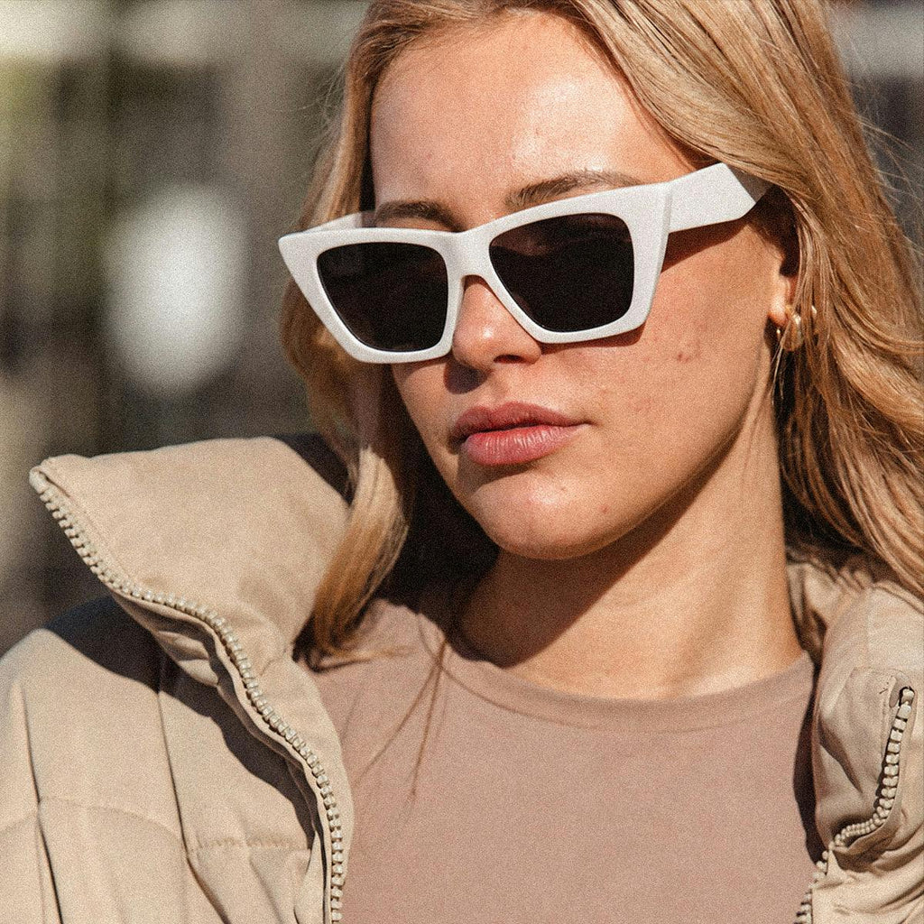 York - Gloss White Frame with Grey Lens
