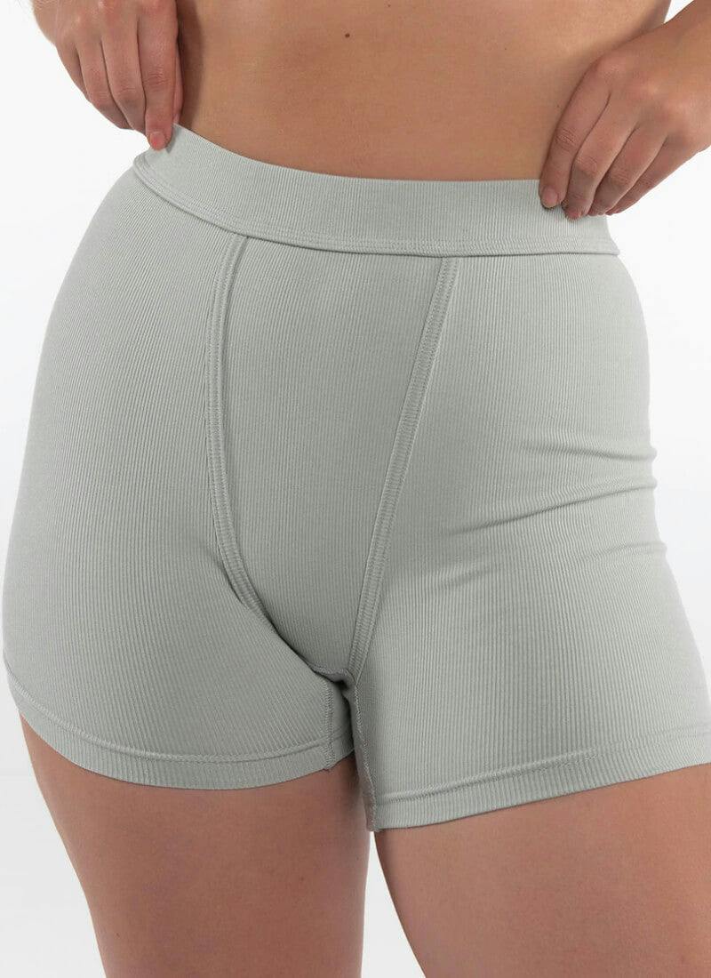 Ribbed Boxer Brief Underwear - Sage