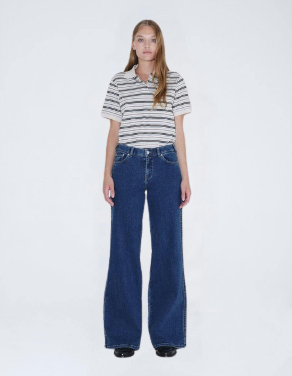 Zila Mid Wide Jeans - Vale Mid Plain