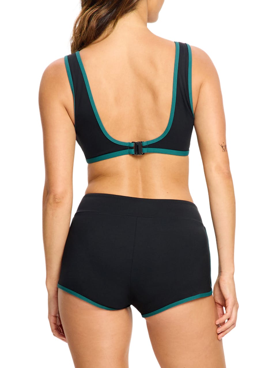 Puma X Modibodi Swimwear Scoop Bikini Top Black Orchid