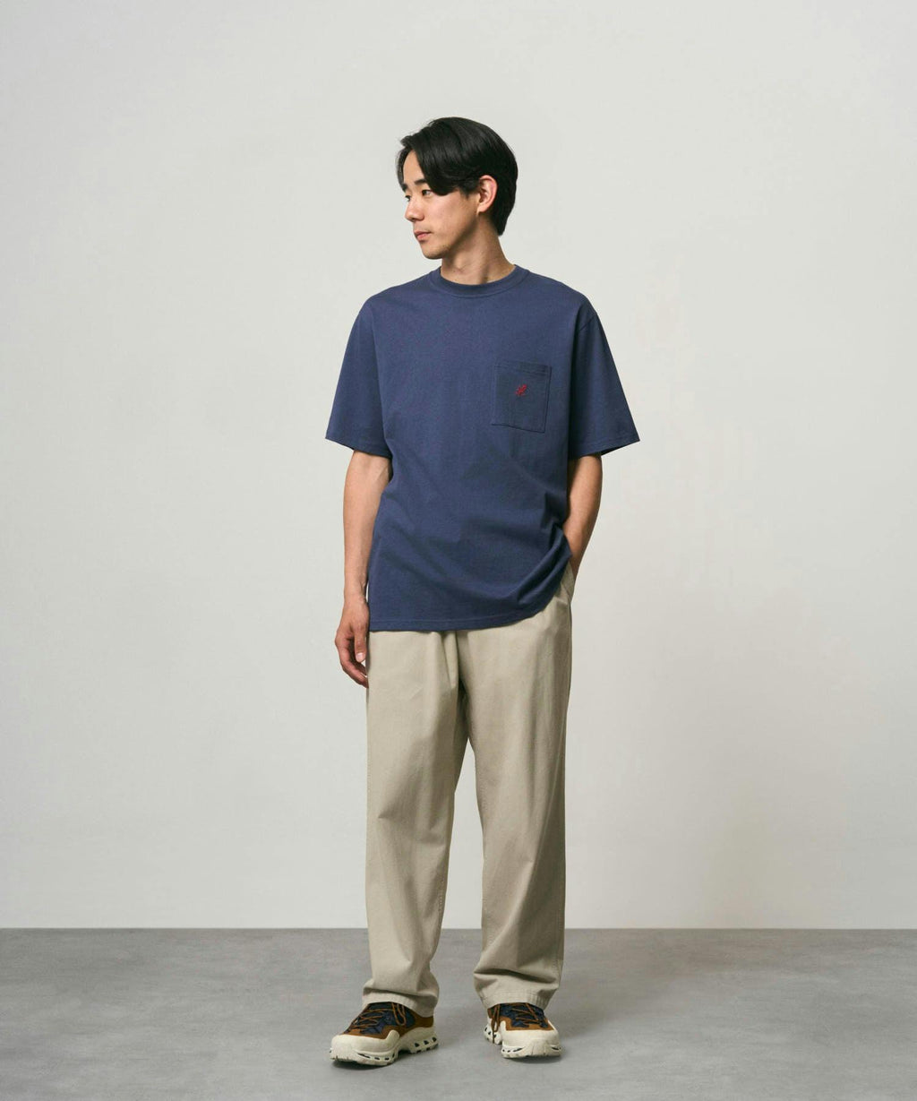 Gramicci One Point Pocket Tee in Navy