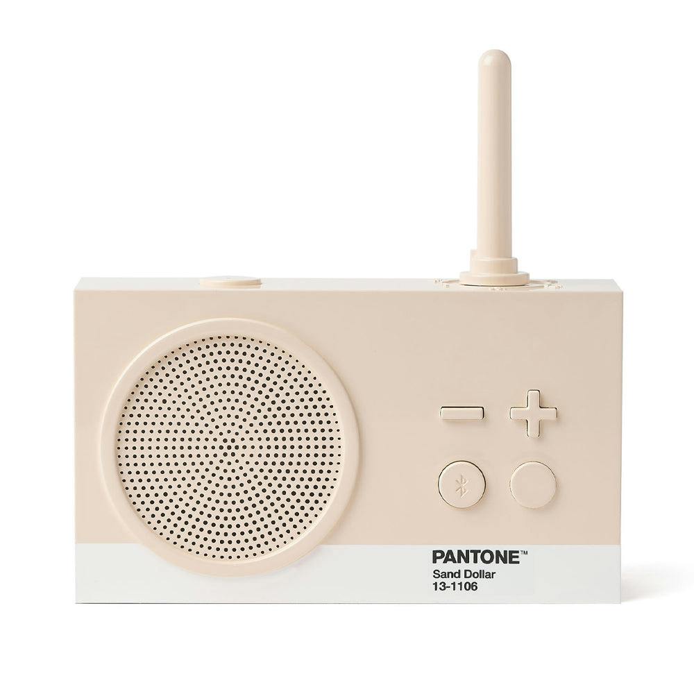 Lexon GIFT Set PANTONE - Includes Mino+ Mini Speaker, Flip Classic Clock, Mina M Lamp, Thykho 3  Speaker - Sand