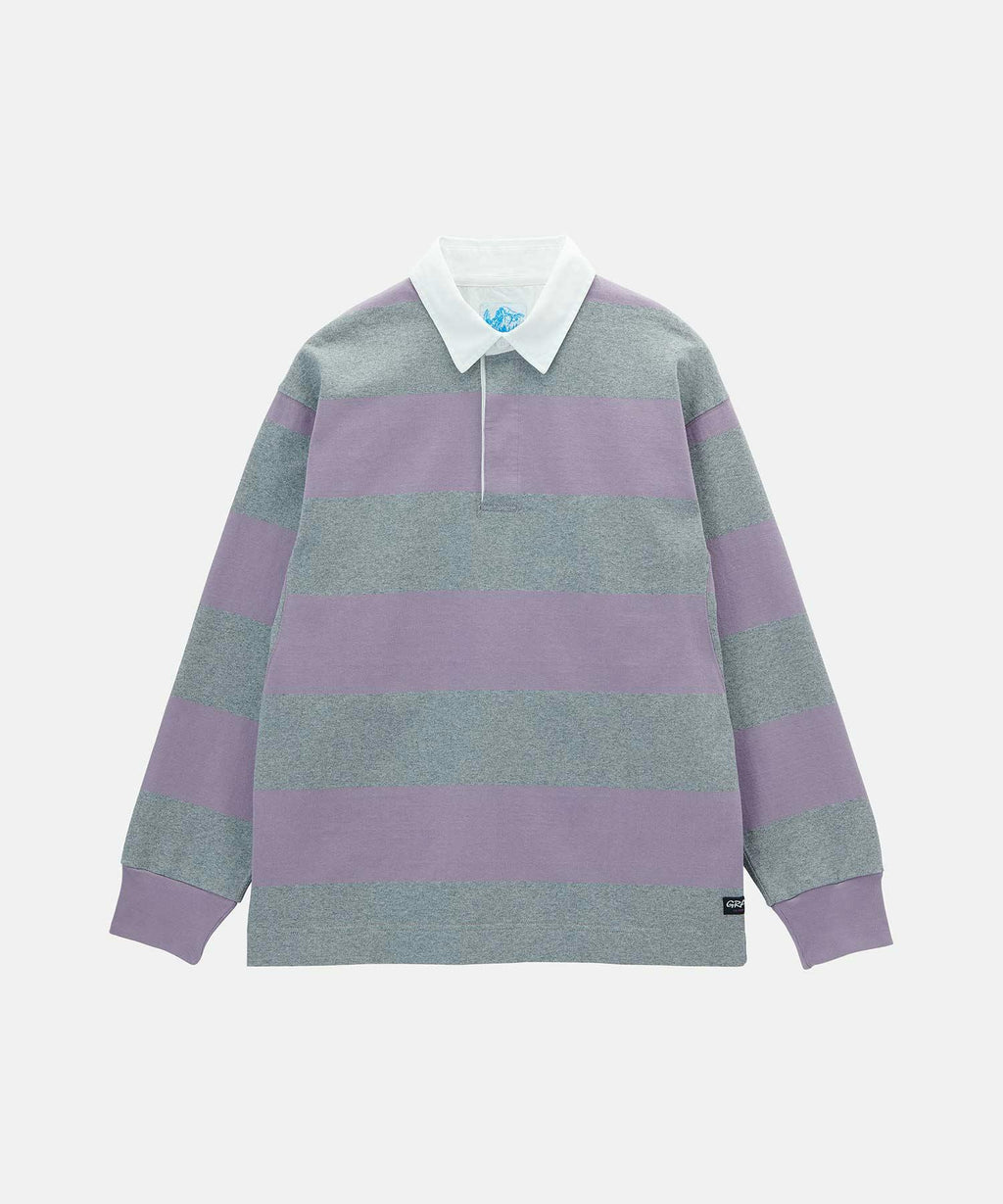 Gramicci Langdon Rugby Shirt in Heather / Purple