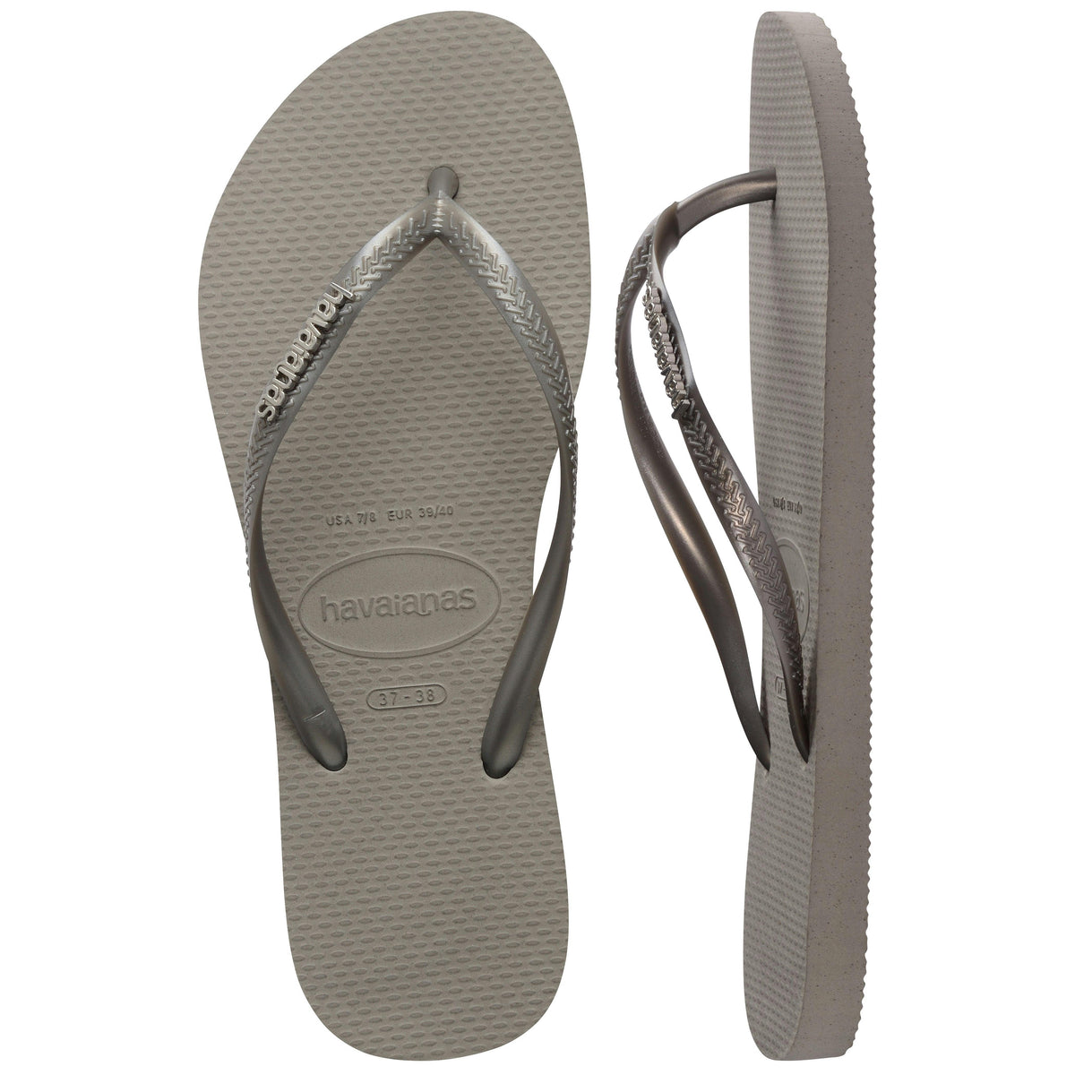 Slim Metal Logo Thongs