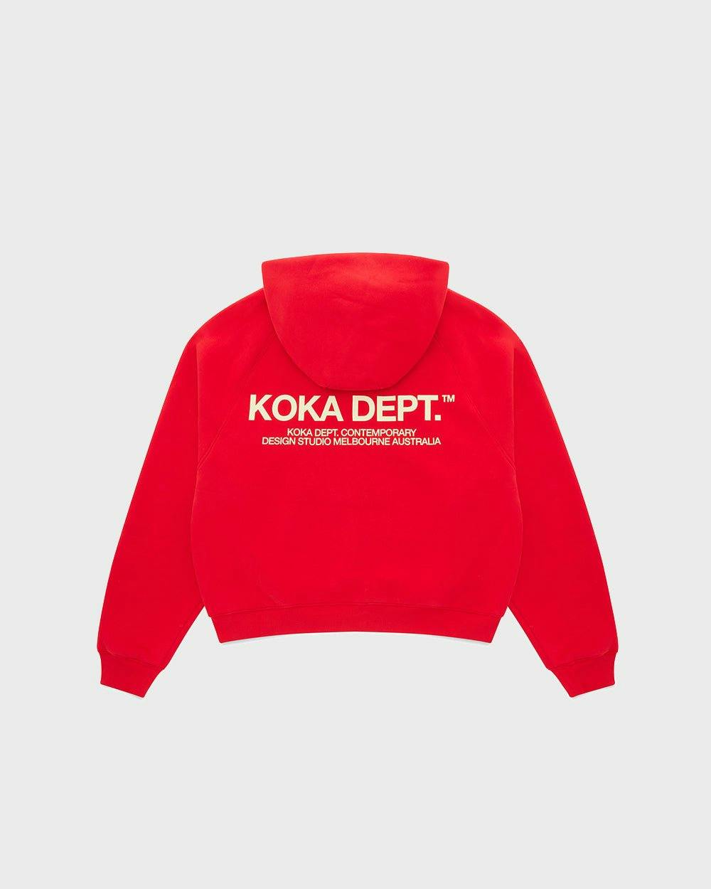 Core Zip Up Hoodie - Tonal Red