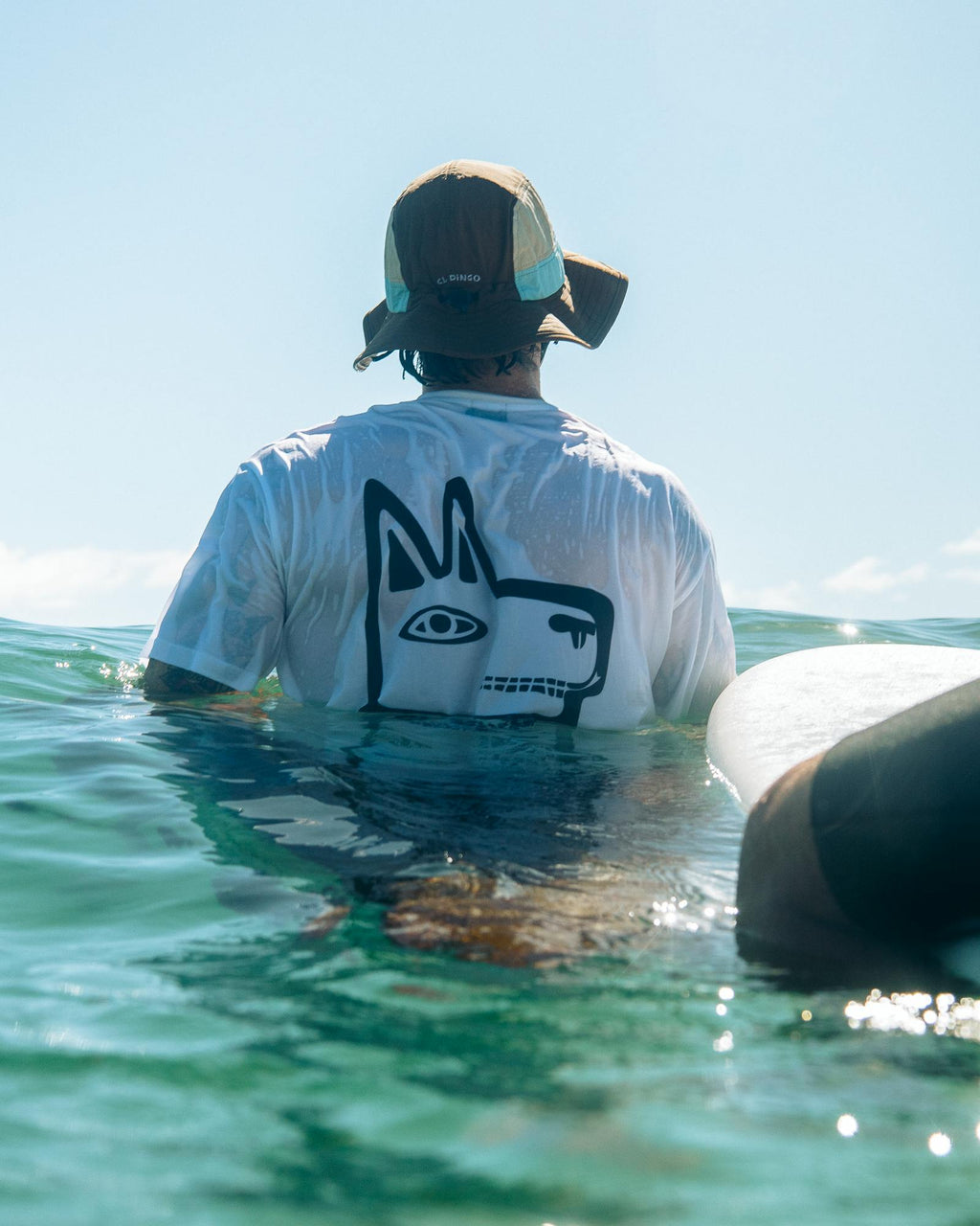 Blue + Brown Wide Brim Surf Hat